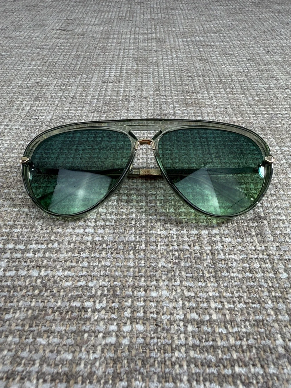 Aviator Sunglasses - Green Lenses grandpa look 90’s Y2K